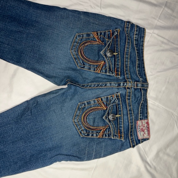 True Religion JOEY RAINBOW STITCH FLARE JEAN - Picture 3 of 5